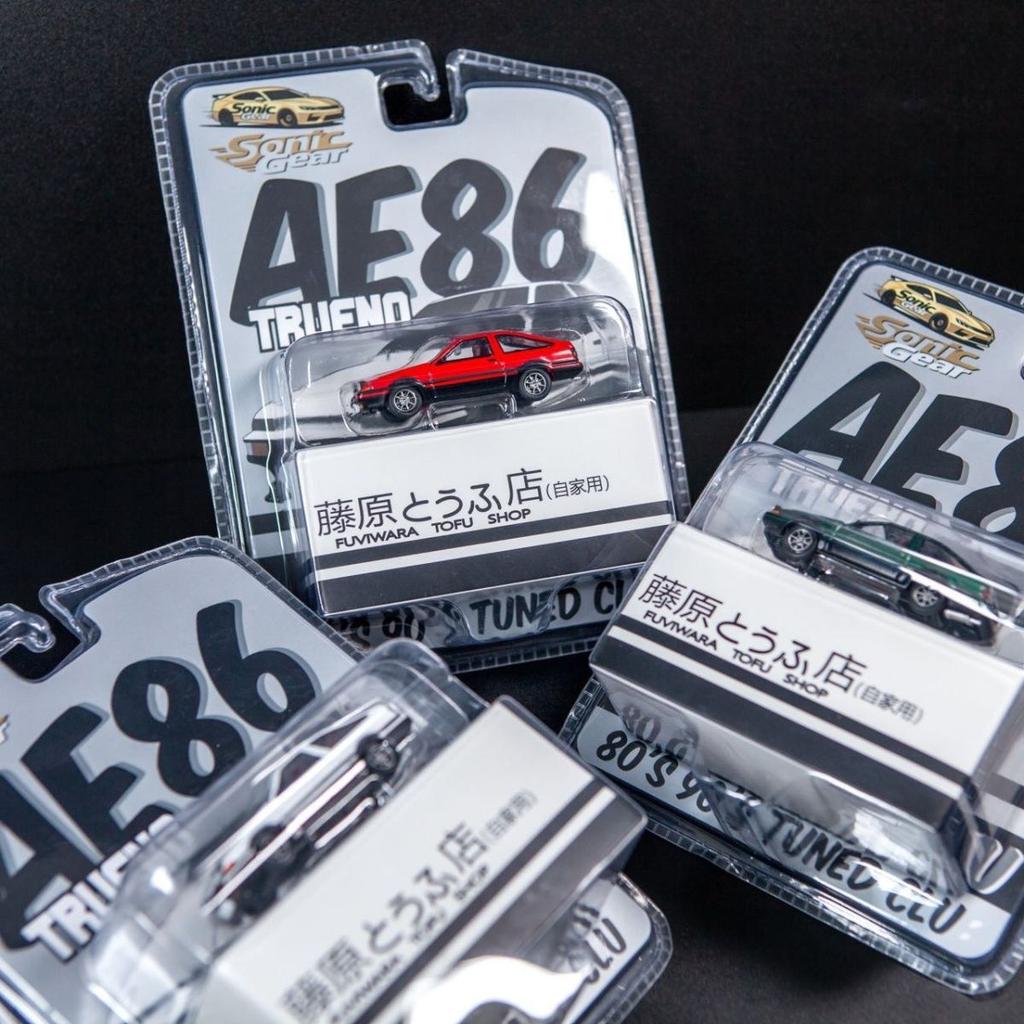Sonic Gear 1/64 Toyota Ae86 Trueno Super Rennwagen Jdm Diecast Fahrzeug Miniatur Freilauf Räder Sammlung Geschenk Für Kinder Jungen