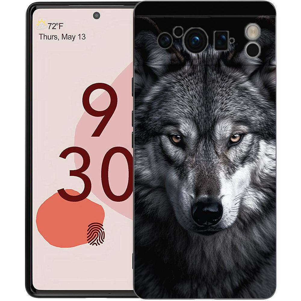 

The Wolf Phone Case For Google Pixel 10 9 8 7 Pro 9A 8A 7A 6A 6 Pro XL Soft TPU Bumper Black Cover Pixel 7