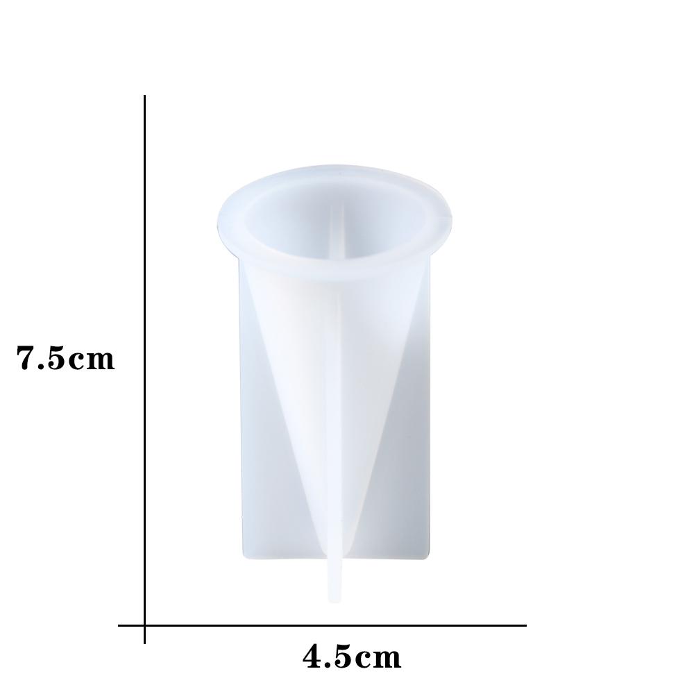 Diamond Shape Handmade Candle Mold Cone Clear Silicone Candle Mold Scented Candle Mould For Diy Making Handmade UV Epoxy Crystal