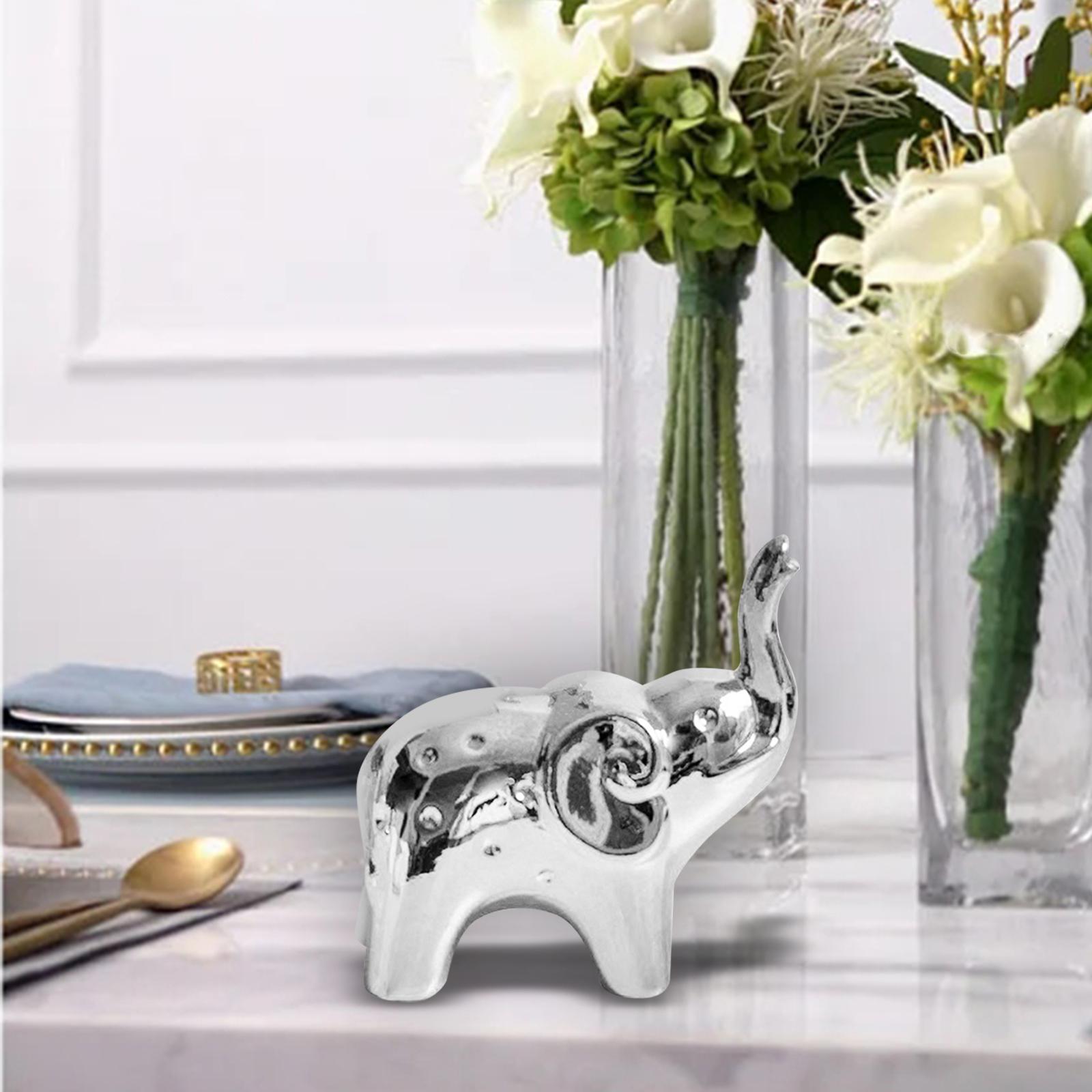 

Статуя слона, креативная коллекционная керамическая современная статуя, художественное ремесло, украшение для стола, камина, книжной полки, шкафа, гостиной