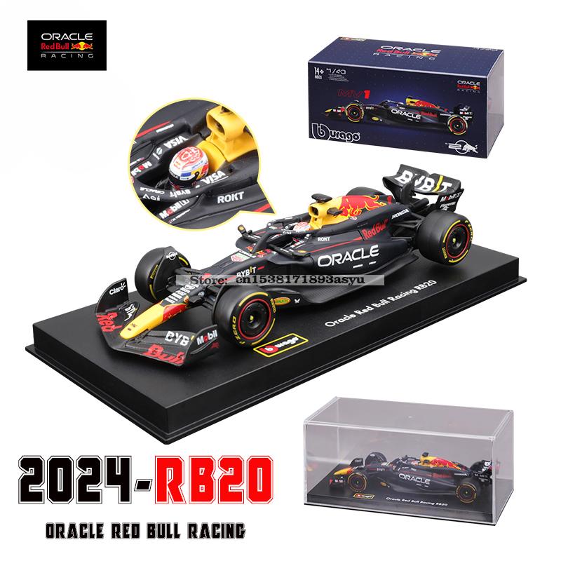Bburago 1:43 F1 Red Bull Racing Tag Heuer Rb20 #1 Verstappen #11 Perez Legeringsbil Trykstøbt Model Legetøj Samlerobjekt Sf24