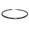 Obsidian Necklace Men's Tide Niche Design Sense Retro Beaded Men's Transfer Beads Clavicle Chain Hip Hop Boys Accessories