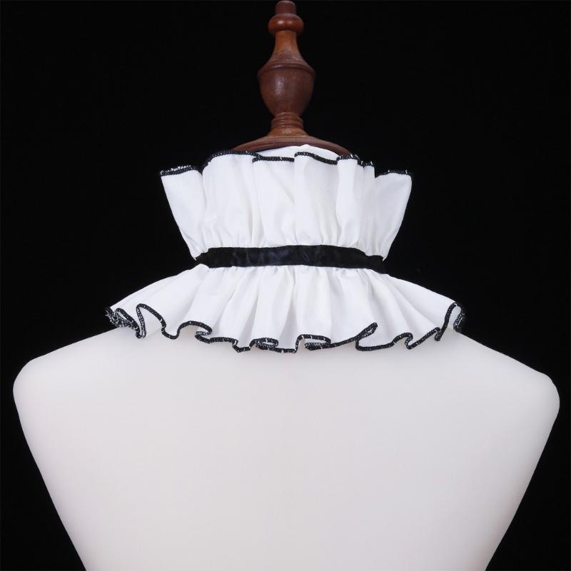 Vintage Rüschenkragen Mädchen Cosplay Krawatte Viktorianischer Kragen Revers Mittelalterliches Cosplay Viktorianischer Rüschenkrawattenkragen