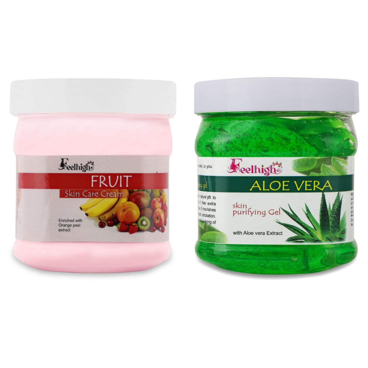 Feelhigh Face And Body Fruit Cream 500gm And Face Gel 500gm- Skin care Products- Facial product - All Skin type of usage (Fruit Cream And Aloe Vera