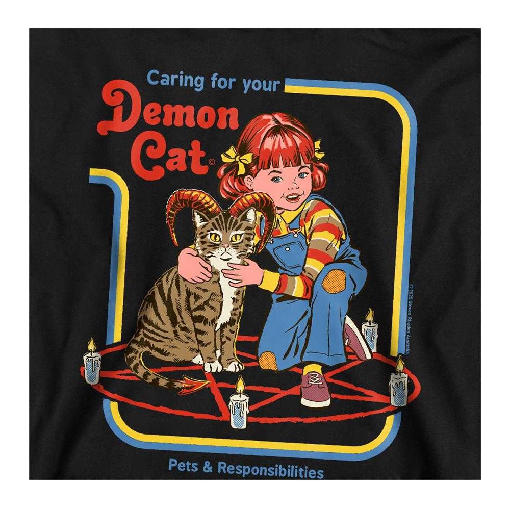 Steven Rhodes Childrens/Kids Caring For Your Demon Cat Hoodie