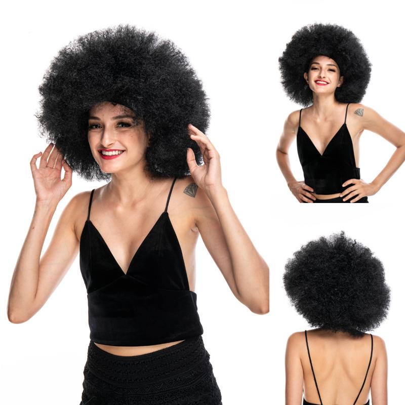 70's Afro Curly Synthetic Wigs for Women Large Bouncy and Soft Natural Looking for Daily Party Cosplay Costume Halloweeen