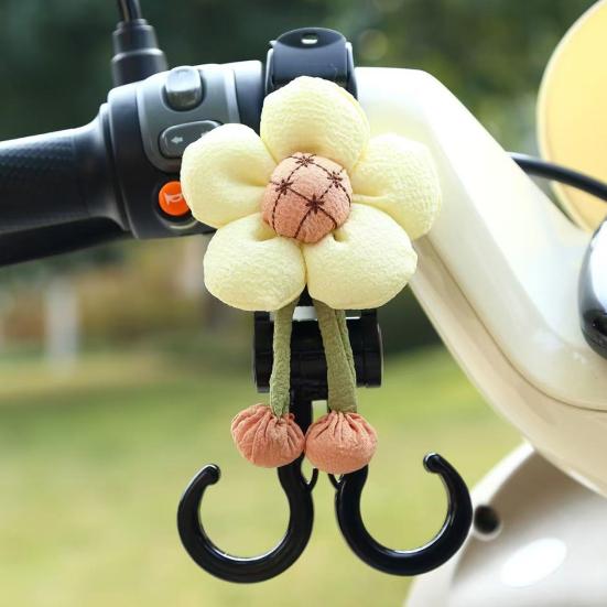 Blumen Roller Lenkerhalterung Haken Verstellbares Gurtband Robuster Roller Elektrofahrrad Lenkergriff Aufhänger mit Doppelhaken