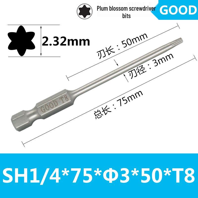 Premium Magnetic 1/4 Hex Star Screwdriver Bit Set - Sizes T5 to T40