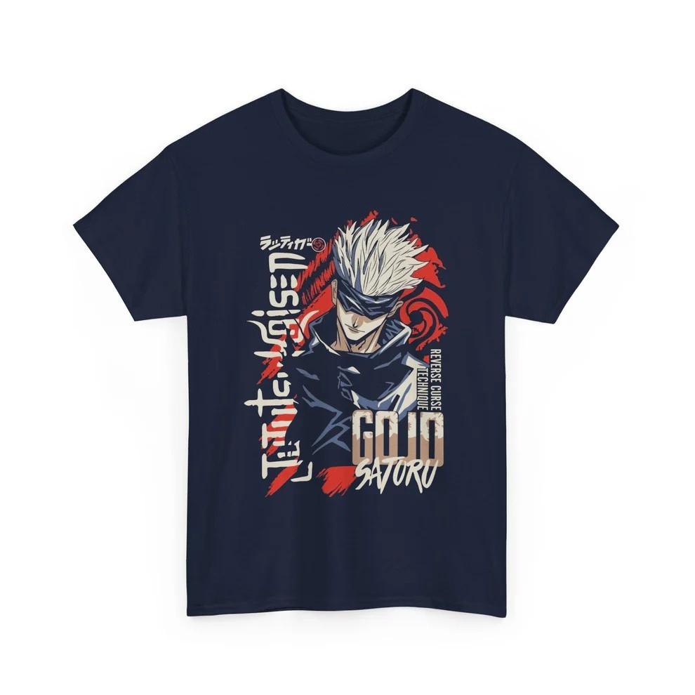 Jujutsu Kaisen Gojo Reverse Curse 2026 Cotton Tshirt Men and Women Anime Style Fashion Comfortable Casual Short Sleeved Tshirt S