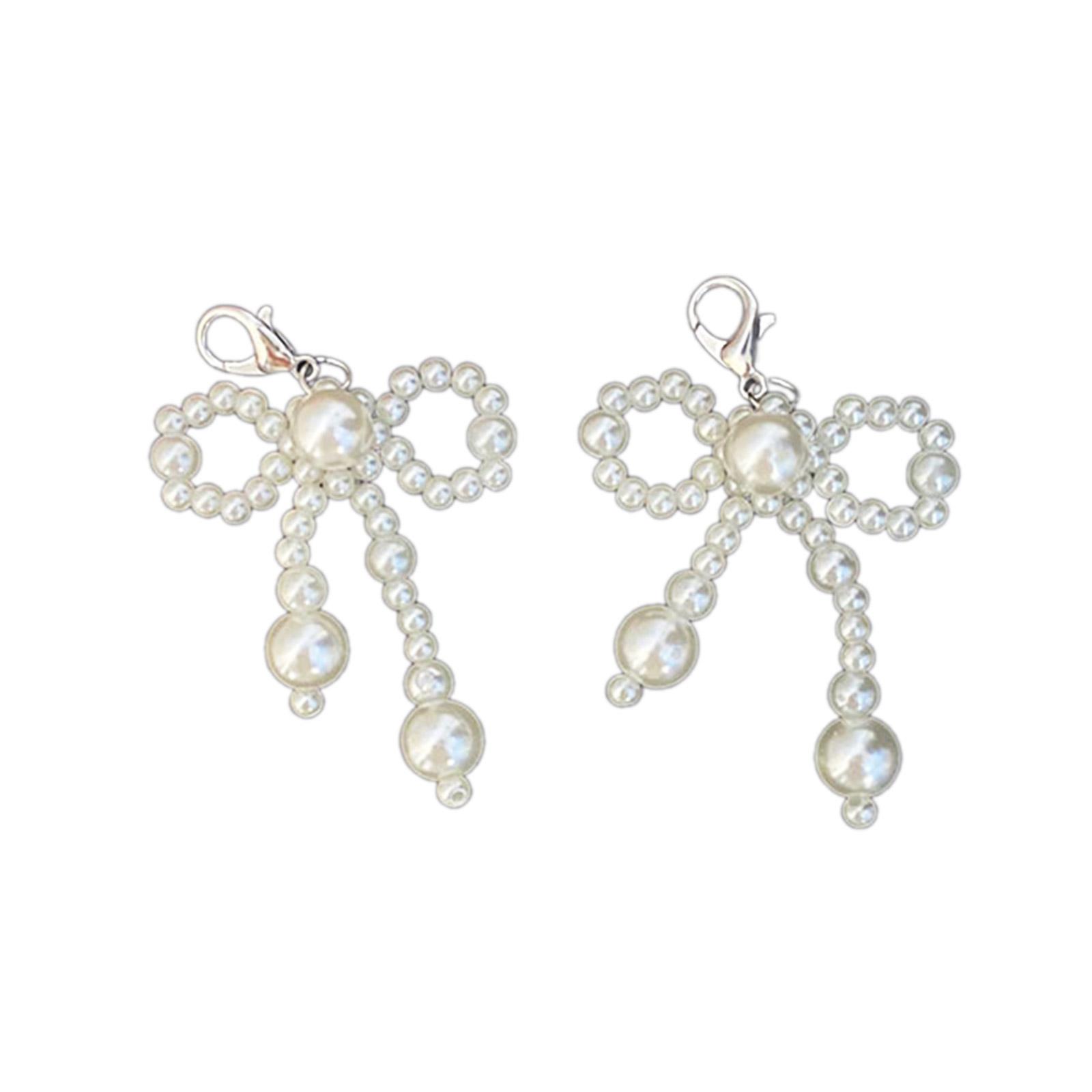 

Элегантные зажимы для обуви с бантом и жемчугом, модное украшение для обуви, аксессуар для женской обуви G