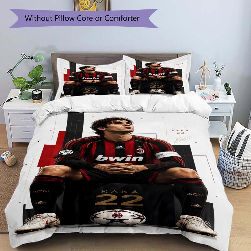 Kaka'S Ac Milan Legacy Print 3Pcs Bedding Setduvet Cover With 2 Bedropillowcase Home Birthday Gift