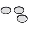 3Pcs 49mm Star Filter Kit 4 Points 6 Points 8 Points Slim Variable Starburst Filter with Storage Pouch for Micro SLR