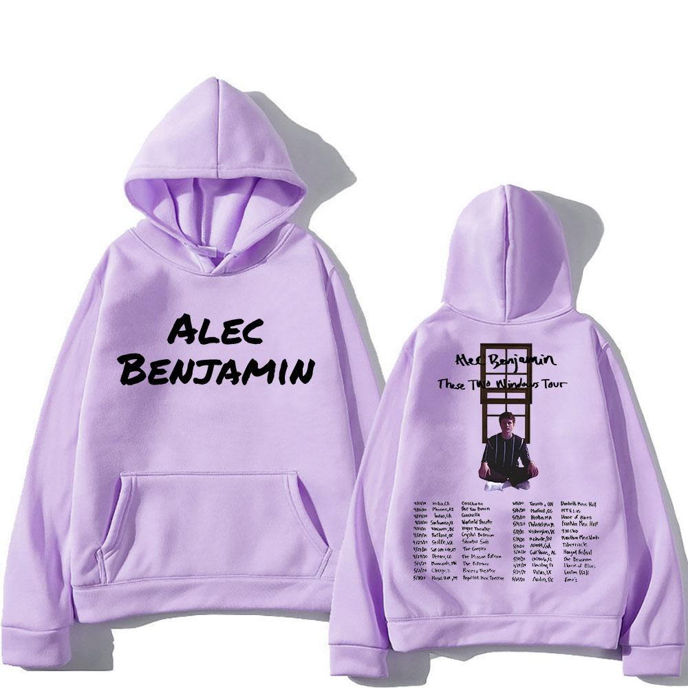 Alec Benjamin Hoodie for Autumn/Winter Gothic Fleece Sweatshirt Graphic Printing Grunge Hooded Clothing Moletom Retro Pullovers