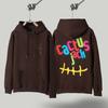 Unisex Oversized Hooded Sweatshirt With Letter Print Matching Casual Pants Set Japanese Streetwear Style