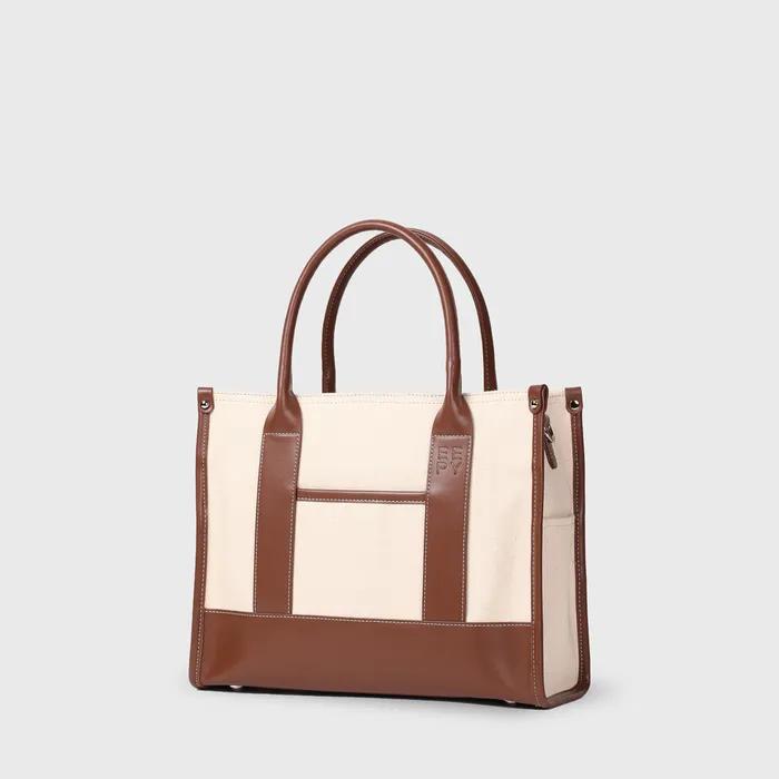 EEPY Ive Bag M Brown Canvas Tote Bag