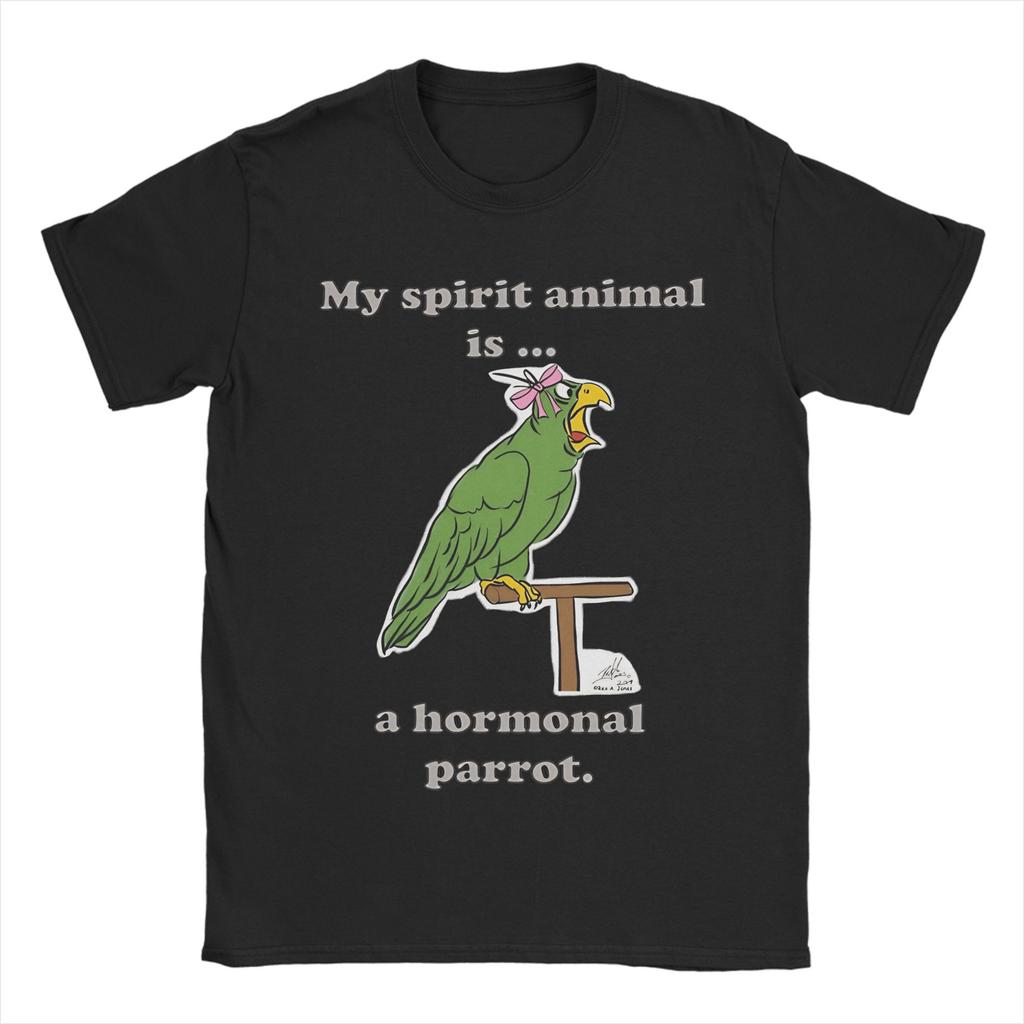 Vintage T Shirt Summer Spirit Animal Tropical Bird Lover Hornbill graphic Trendy Cool T Shirts  Cotton Tshirt Short Sleeve Tees
