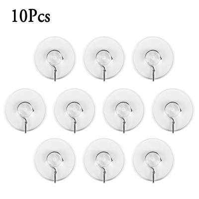 10Pcs/set Kitchen Home Clear Rubber Hangers Transparent Suction Cup Sucker Wall Hook