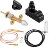 Low Pressure LPG Propane Gas Fireplace Fire Pit Flame Failure Safety Control Valve Kit with Igniter Assembly Fire Pit Igniter, Push Button Ignition