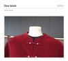 Year of the Rat Red Wool Coat with Cotton Padding, Mid/Elderly Autumn/Winter Little Xiang Style