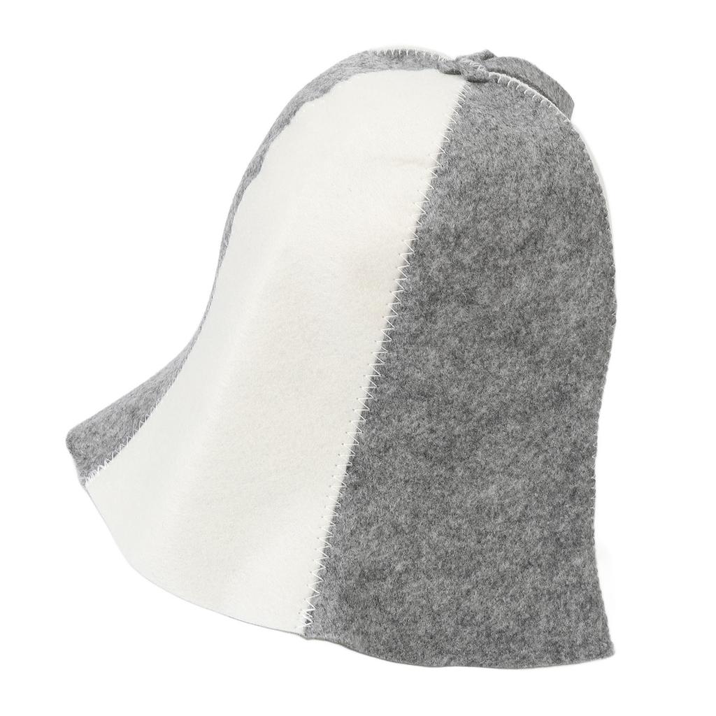 Saunahut Wasseraufnahme Atmungsaktiv Kopfschutz Filz Saunakappe Badehaarhut für Männer Frauen