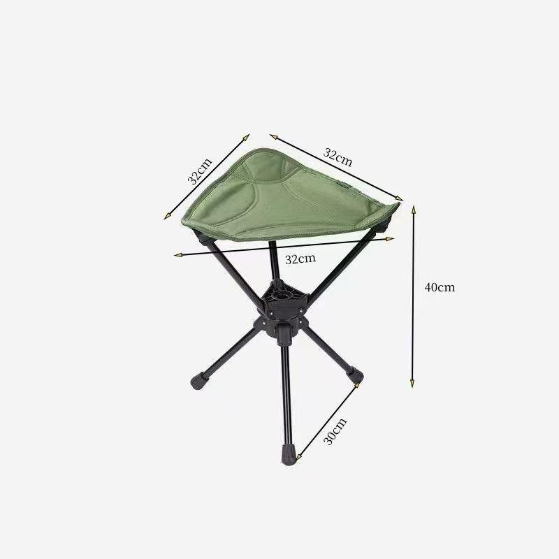 1pcs Multi-scenario Application Ultralight Portable Folding Stool Compact Outdoor Three Legged Stool 360° Rotation Picnic Fishing Camping Stool