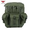 iron frame olive green backpack for mountaineering, large capacity camping supplies backpack