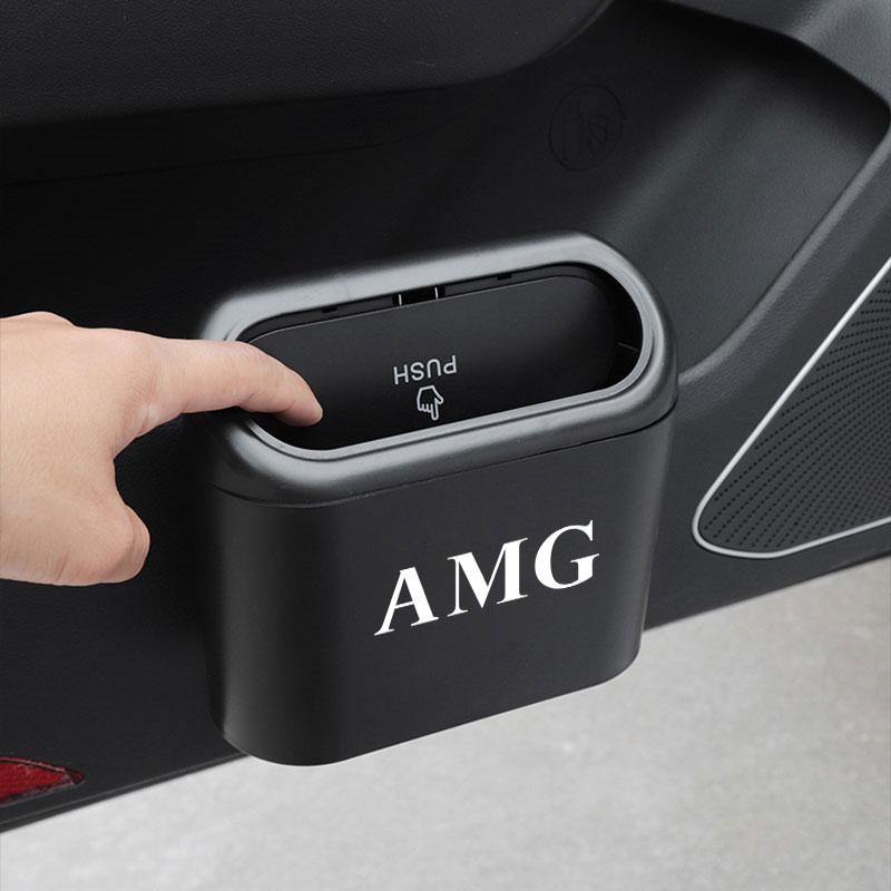 Car Trash Can Storage Box Vehicle Multifunctional Garbage Dust Case For Mercedes Benz AMG GLE GLS GLC CLA GLB ML C500 C200 C300 W204 W206 W205 W203