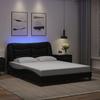 VidaXL Bed Frames with LED Lights, Upholstered Bed, Double Bed, Adult Bed for Bedroom Interior, Modern, Black 3213920