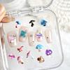 30/90pcs Dopamine Colored Adorable Mushroom Resin Nail Charms Colorful Dazzling Translucent Nail Art Decorations DIY Nails Ins