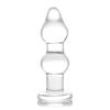 Glas Buttplug,Der Doppel-Buttplug, Kristall-Buttplug Vagina-Kugel,große Pyrexglas Analdildo-Perle