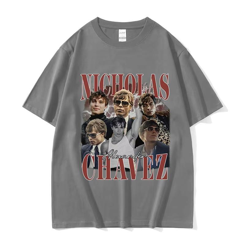 

2025 Summer 90s Retro Nicholas Chavez Graphic Men s O-Neck Fashion High Quality T-shirt Man 100% Pure Cotton Printed T-shirt Y2k S