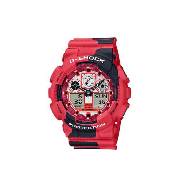 

CASIO Men Liquid Crystal/Analog Dual Display Series Red Watch GA-100JK-4ADR GA-100JK-4ADR Red Watch Dial
