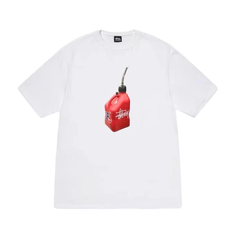 Summer New Heavy Cotton Trendy Brand Classic Basic T-shirt High-end Loose Men's and Women's Printed Short-sleeved Top