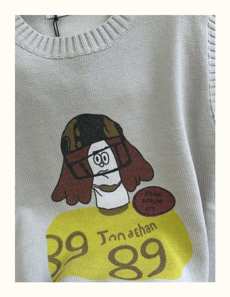 Xiao Wang's Spring Korean Cartoon Loose Knit Sweater Vest (Plus Size)