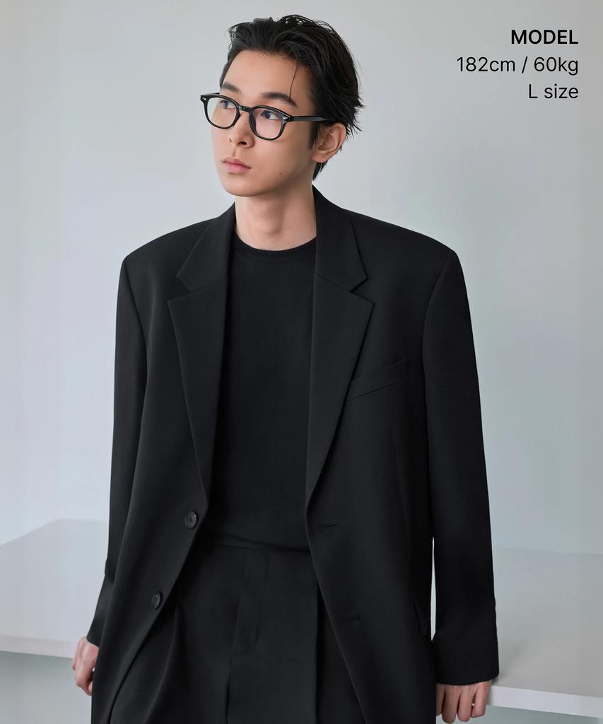 Musinsa Standard Daddy Shoulder Oversized Blazer [Black]