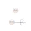 Boucles d'oreilles - PEARLS &amp; COLORS - Pearls &amp; Colors - Perle d'akoya 4.5-5 mm - Or blanc 18 ct (750) - Clou puce