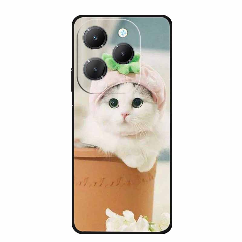 For Infinix Hot 40 Pro Case Animals Soft Silicone TPU Cover Phone Cases For Infinix Hot 40i Hot40 X6837 Protective Wolf Coque
