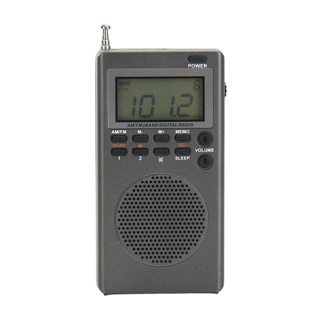 Digital Multiband Radios With NOAA Alerts Sleep Function Temperature Display 1000mAh Battery 3.5mm External Antennas Port