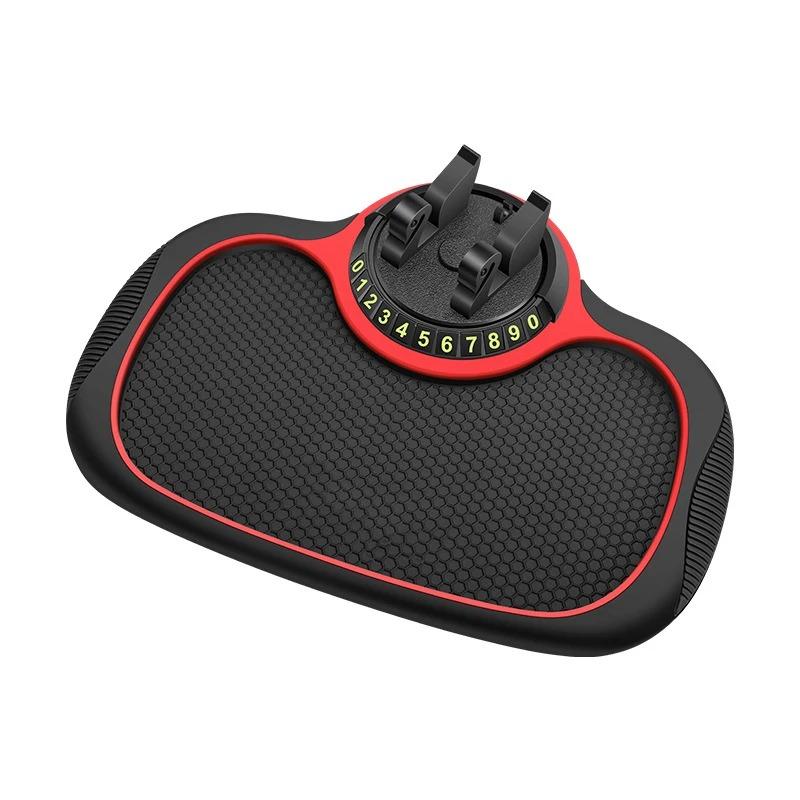 3 In 1 Multi-Functional Car Anti-Slip Mat Auto Phone Holder Car Number Plate Holder Anti Slide Dash Phone Mount
