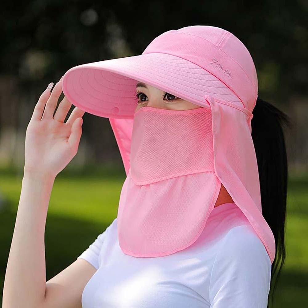 Face Covering Sunshade Shawl Cap Anti-UV Picking Tea Hat Portable Shawl Mask Hat Summer
