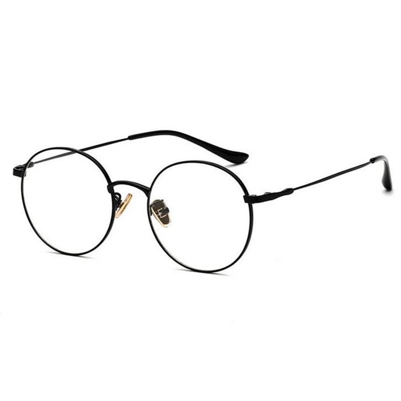 Anti Blue Rays Photochromic Round Optical Glasses With Prescription Metal Frame For Shortsighted Hyperopia Progressive Eyewear