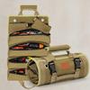 Heavy Duty Roll Up Tool Bag Portable Foldable Organizer with 2 Small Pouches for Mechanics and DIY Projects