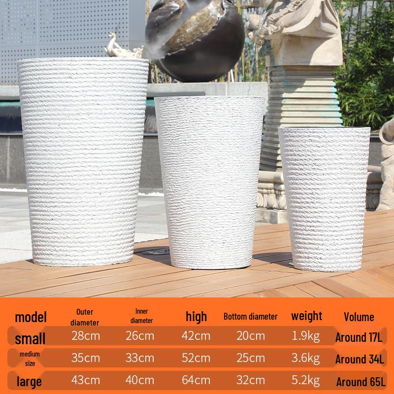 Nordic Extra Large Faux Ceramic Flower Pot for Living Room/Balcony