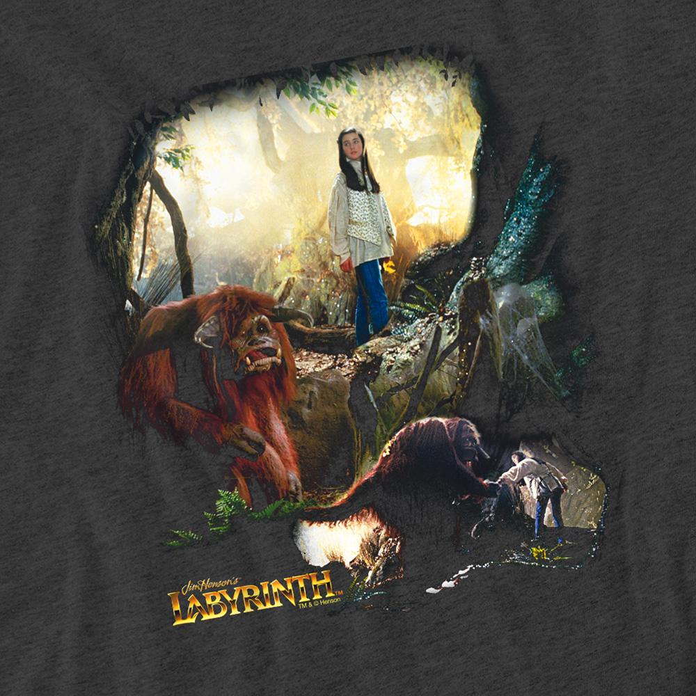 Labyrinth Unisex Adult Sarah & Ludo Heather T-Shirt