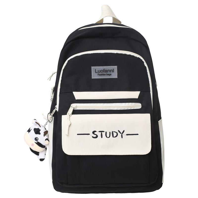 Junior high school student schoolbag female large capacity high school student simple fashion trend backpack primary school backpack