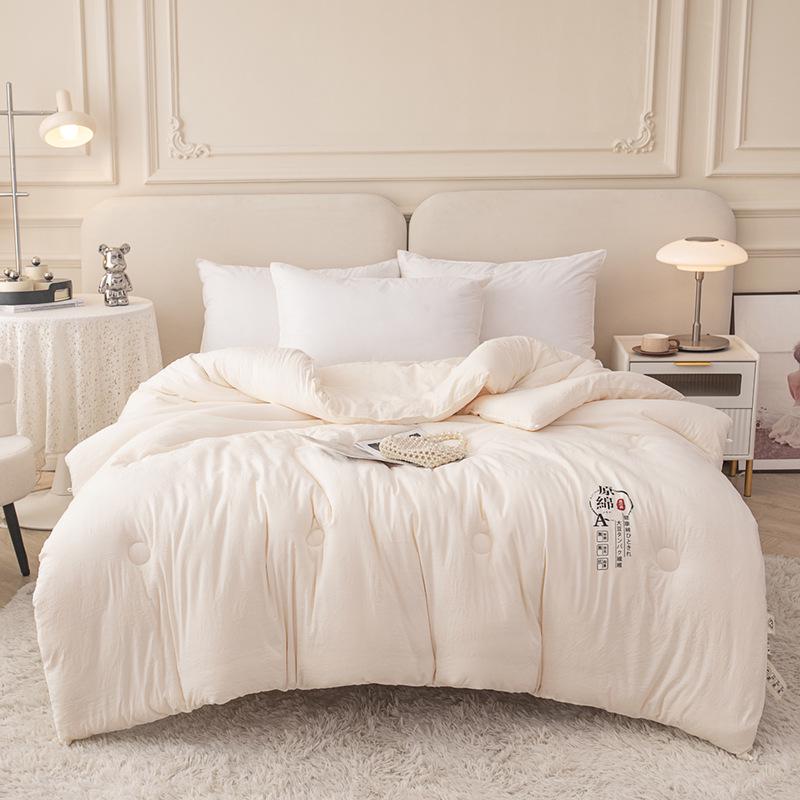 

Одеяло из хлопка и сои класса А для мамы и малыша: Утолщенные весенне-осенние, зимние и летние версии, наполнитель из соевого волокна, идеальный подарок. 150x200cm, 3 lbs Summer Quilt белый