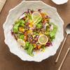 White Ceramic Tableware Fruit Salad Bowl Home-used High-quality el Restaurant Creative Irregular Plate Sashimi Bowl