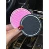 2pcs 7cm Non-slip Car Water Cup Pad Crystal Rhinestone Rubber Mat For Bottle Holder Coaster Auto Interior Anti-skid Cup Holders