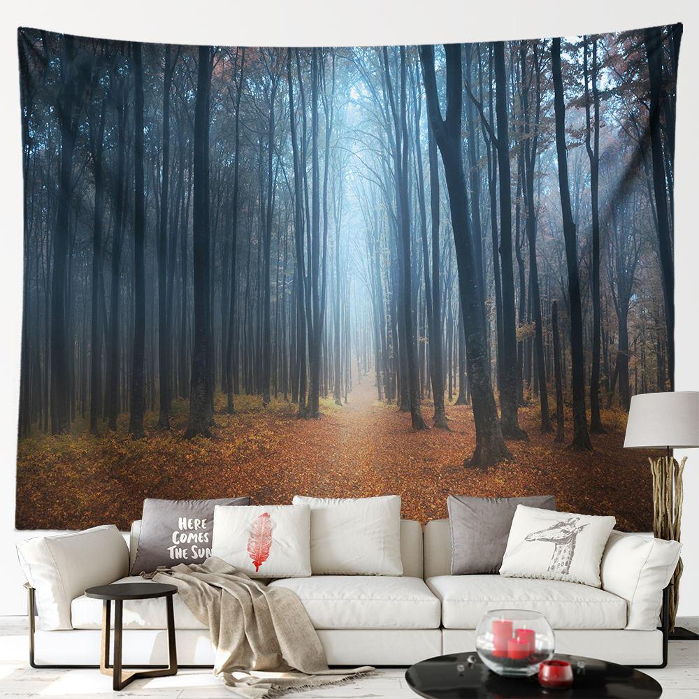 Tapiserie copaci din padure naturala stea fantezie pandantiv decor camera peisaj tapiserie dormitor sufragerie decor