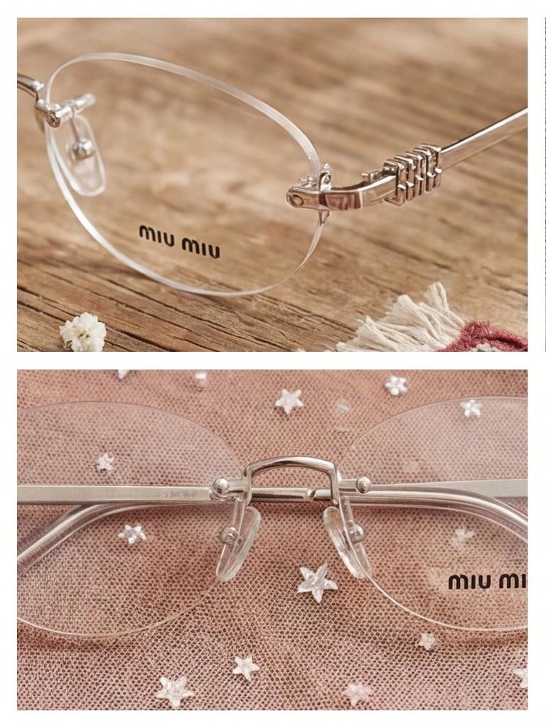 Miu Miu MU53WV Rimless Eyeglasses - Clear Optical Frames for Women